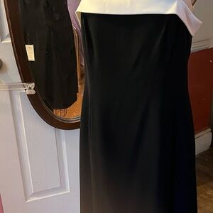 Ann Taylor Black and White Wedding Dress